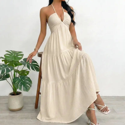 Women's Plain Dress, Summer Clothes Women, Casual Basic Loose Fit Sleeveless Dress for Beach Holiday Vacation