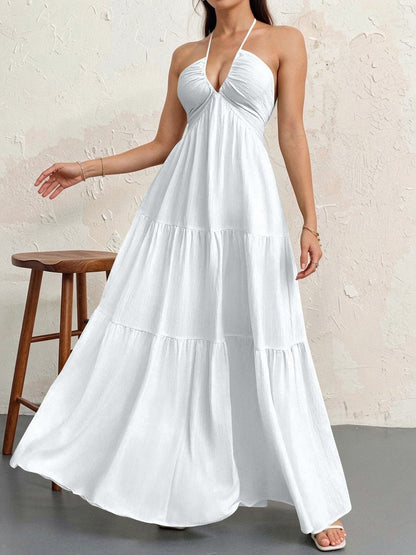 Women's Plain Dress, Summer Clothes Women, Casual Basic Loose Fit Sleeveless Dress for Beach Holiday Vacation