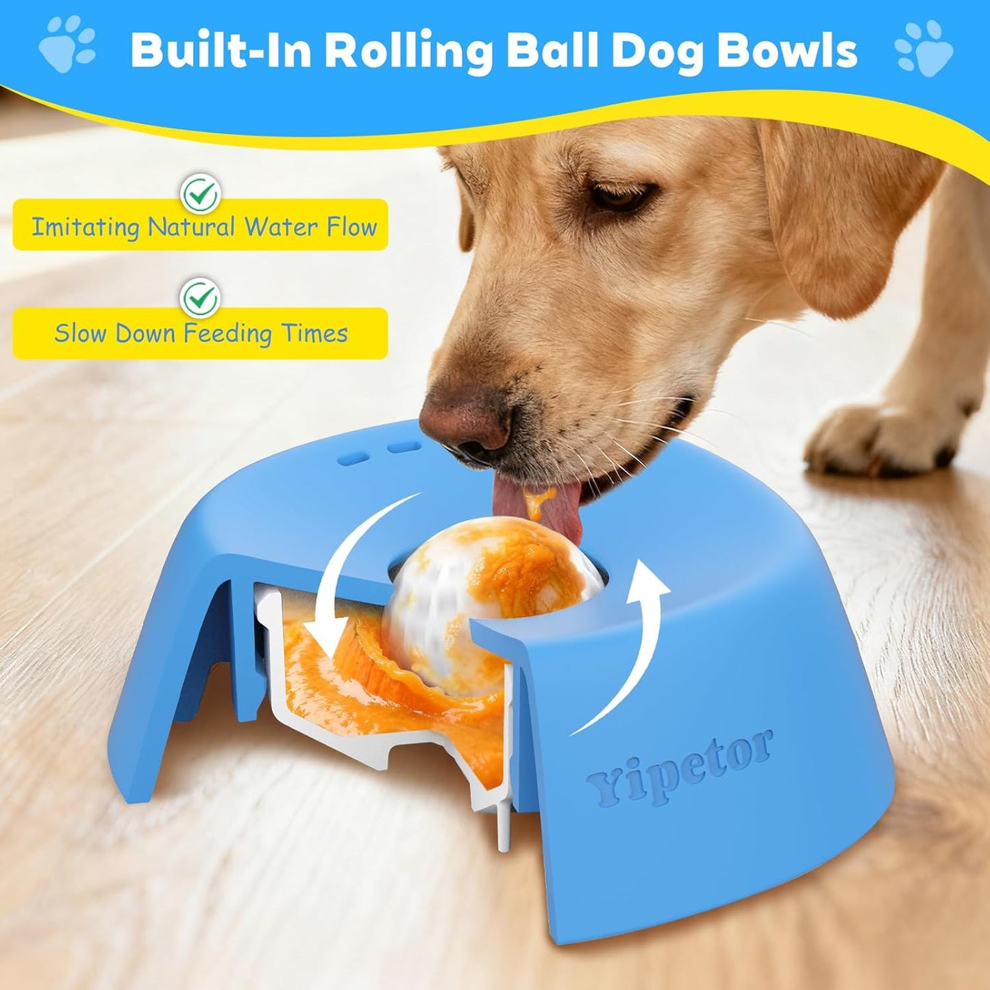 Dog Lick Bowl Slow Feeder – Anti-Slip Liquid Treat Feeder for Yogurt & Bone Broth