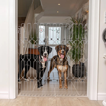 Dog Safety Gate Plus – Strong No-Drill Pet Gate | One-Hand Use, No Wall Damage
