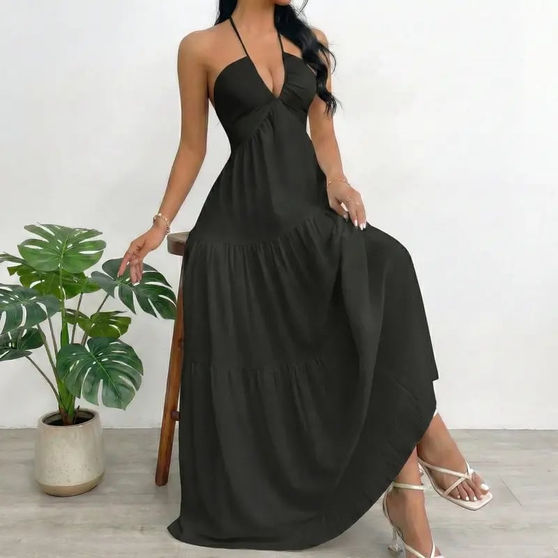 Women's Plain Dress, Summer Clothes Women, Casual Basic Loose Fit Sleeveless Dress for Beach Holiday Vacation