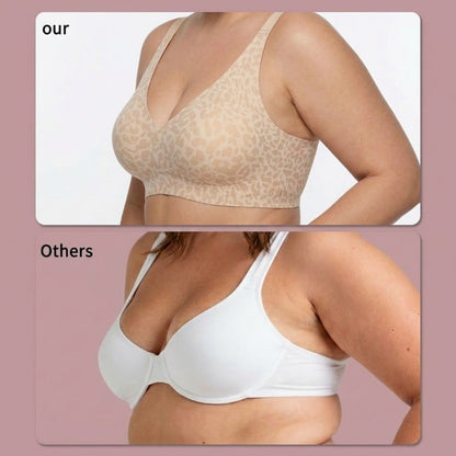 🏆Super Firming Leopard Print Jelly  Bra | Women Wirefree Bras 👍No More Sagging Breasts