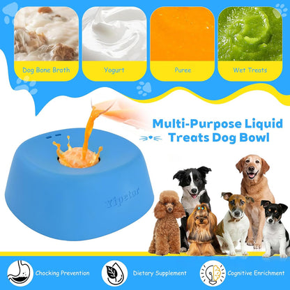 Dog Lick Bowl Slow Feeder – Anti-Slip Liquid Treat Feeder for Yogurt & Bone Broth