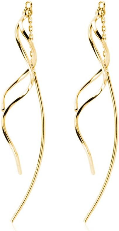 Sterling Silver Curve Dangle Earrings