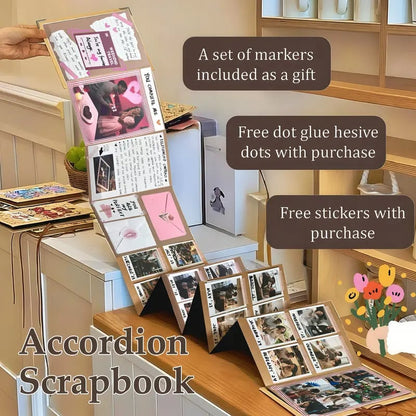 ✨The Memory Keeper: 99+ Inch Accordion Scrapbook Album📚