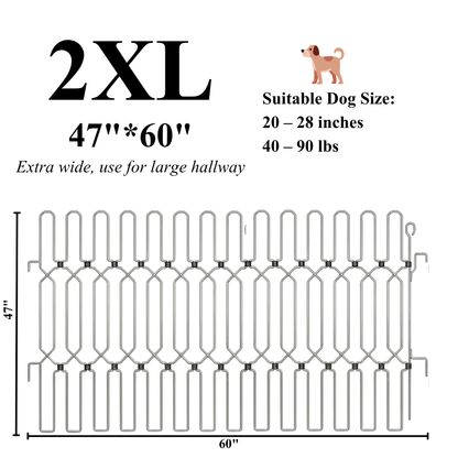 Dog Safety Gate Plus – Strong No-Drill Pet Gate | One-Hand Use, No Wall Damage