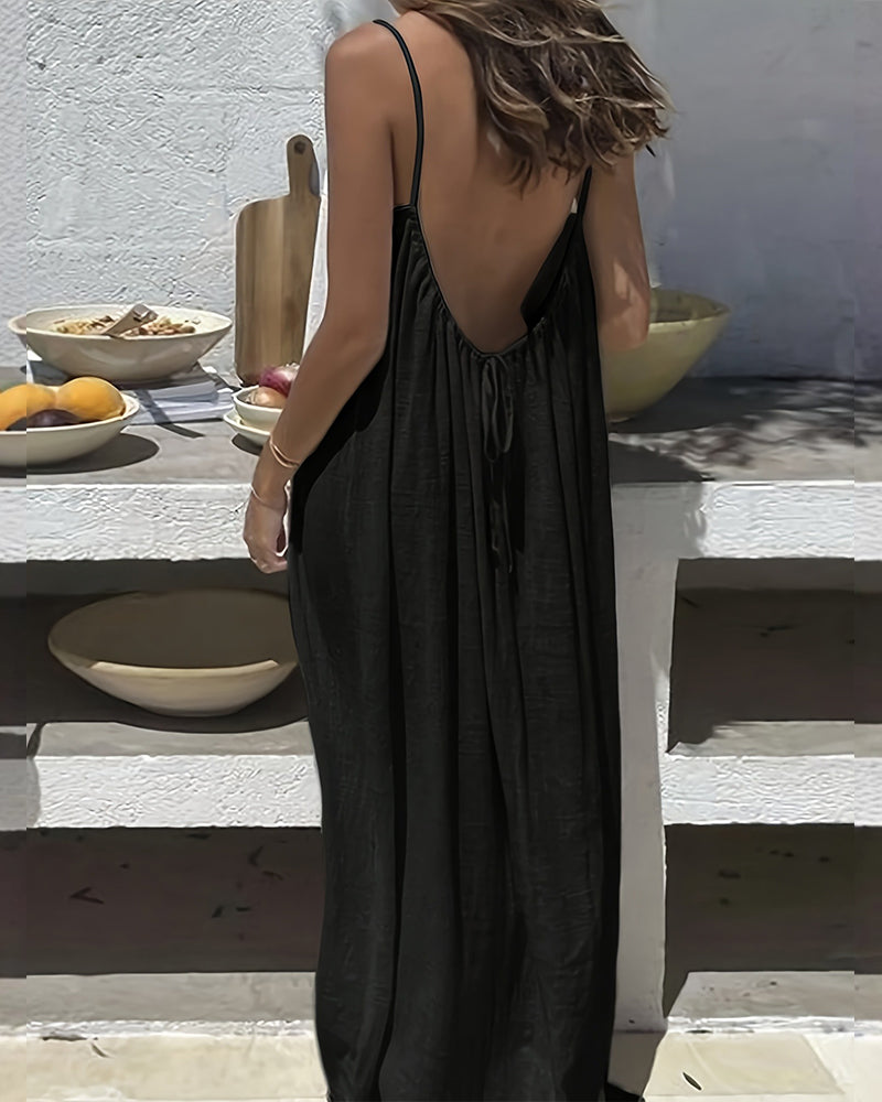 Backless camisole dress