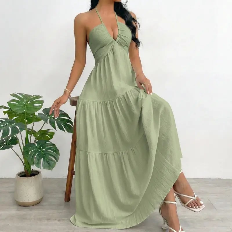 Women's Plain Dress, Summer Clothes Women, Casual Basic Loose Fit Sleeveless Dress for Beach Holiday Vacation