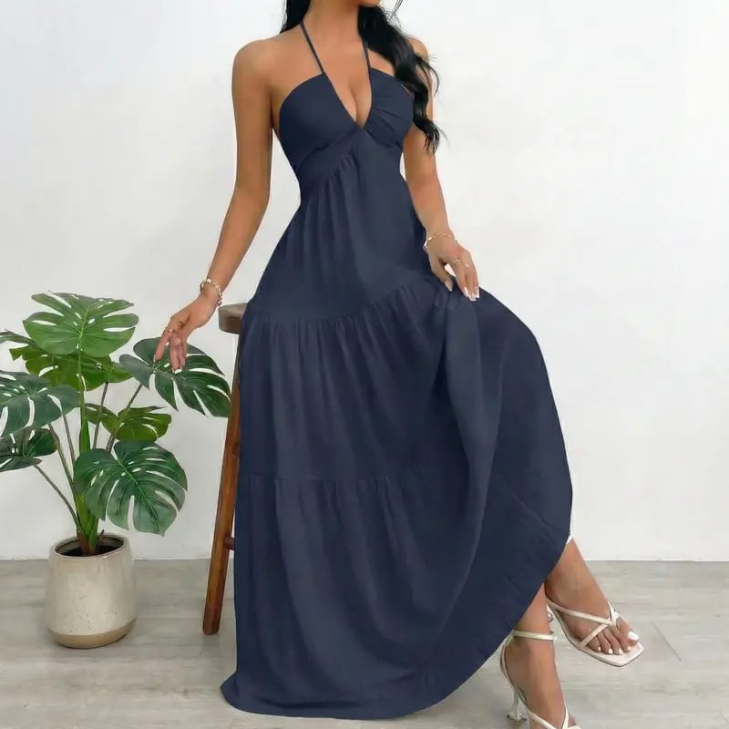 Women's Plain Dress, Summer Clothes Women, Casual Basic Loose Fit Sleeveless Dress for Beach Holiday Vacation