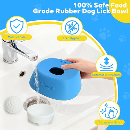 Dog Lick Bowl Slow Feeder – Anti-Slip Liquid Treat Feeder for Yogurt & Bone Broth