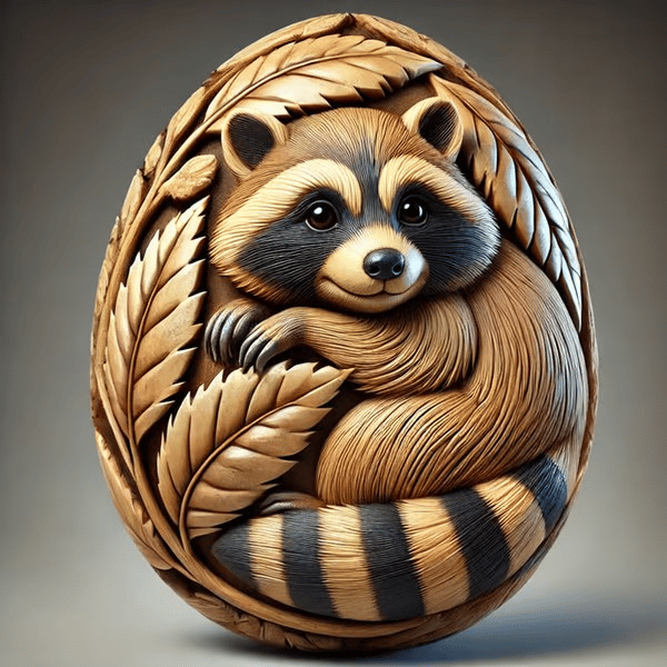Carved Animal Eggs