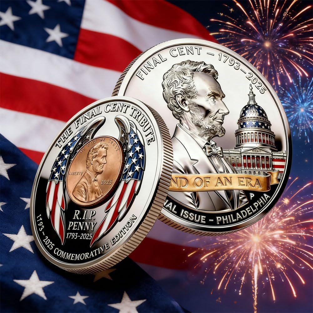 2025 Final Cent Tribute Coin ✦ 3D Engraved Uncirculated Penny (YAO)