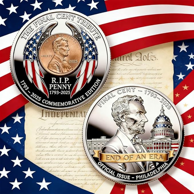 2025 Final Cent Tribute Coin ✦ 3D Engraved Uncirculated Penny (YAO)