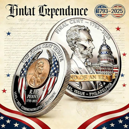 2025 Final Cent Tribute Coin ✦ 3D Engraved Uncirculated Penny (YAO)