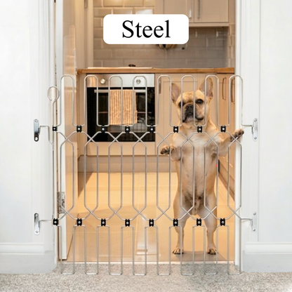 Dog Safety Gate Plus – Strong No-Drill Pet Gate | One-Hand Use, No Wall Damage