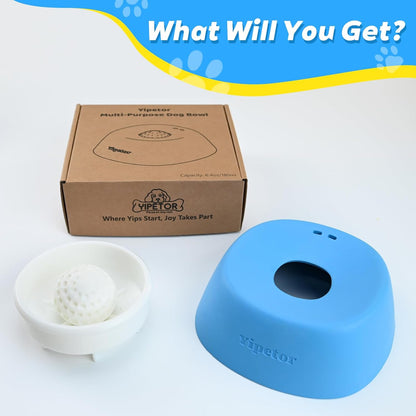 Dog Lick Bowl Slow Feeder – Anti-Slip Liquid Treat Feeder for Yogurt & Bone Broth