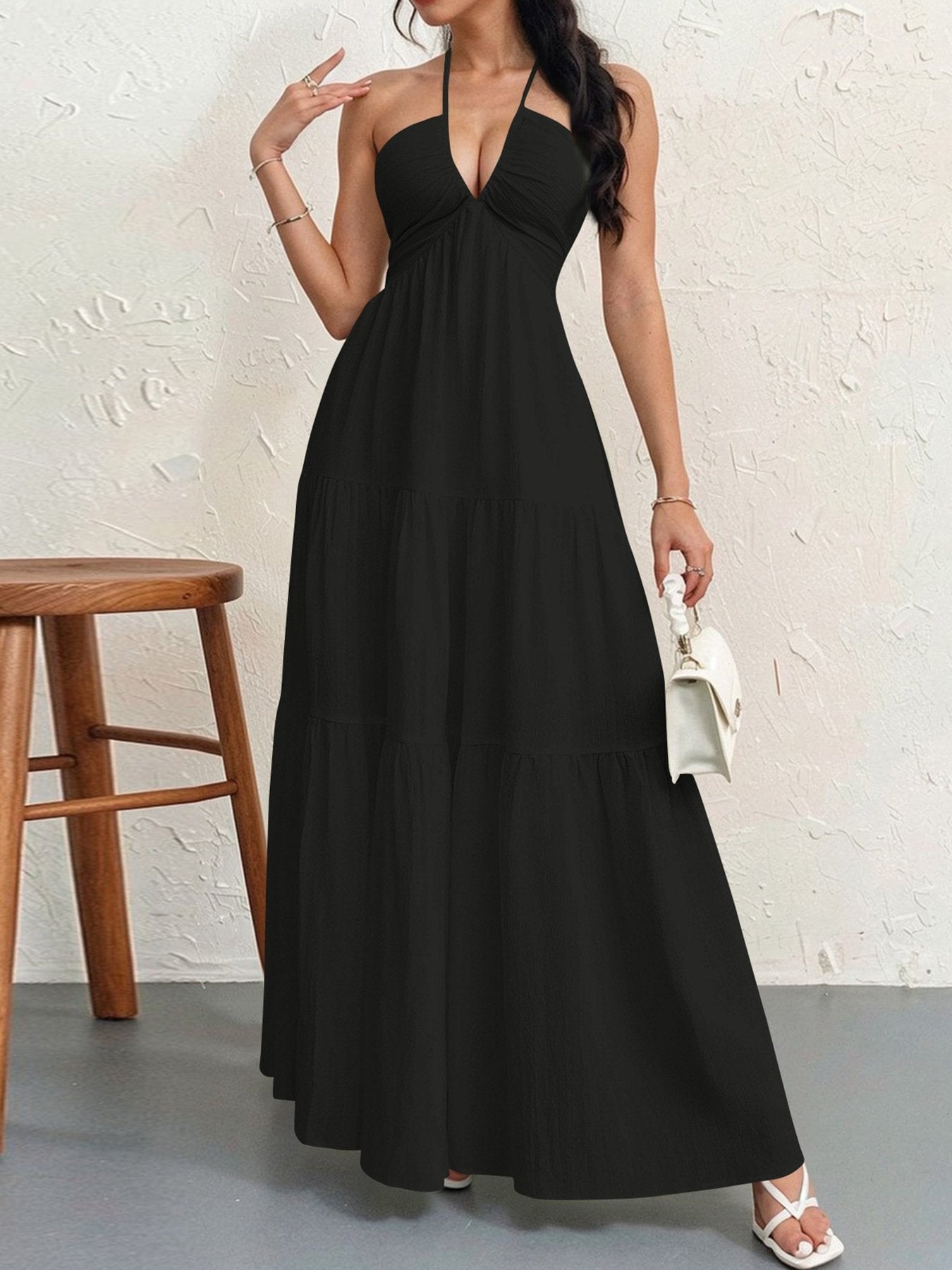 Women's Plain Dress, Summer Clothes Women, Casual Basic Loose Fit Sleeveless Dress for Beach Holiday Vacation