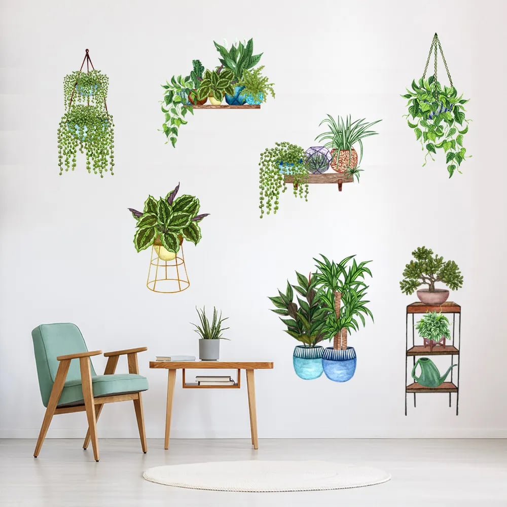 🔥HOT SALE-42% OFF🌿3D Green Plant Wall Sticker(Buy 2 Get 1 Free)