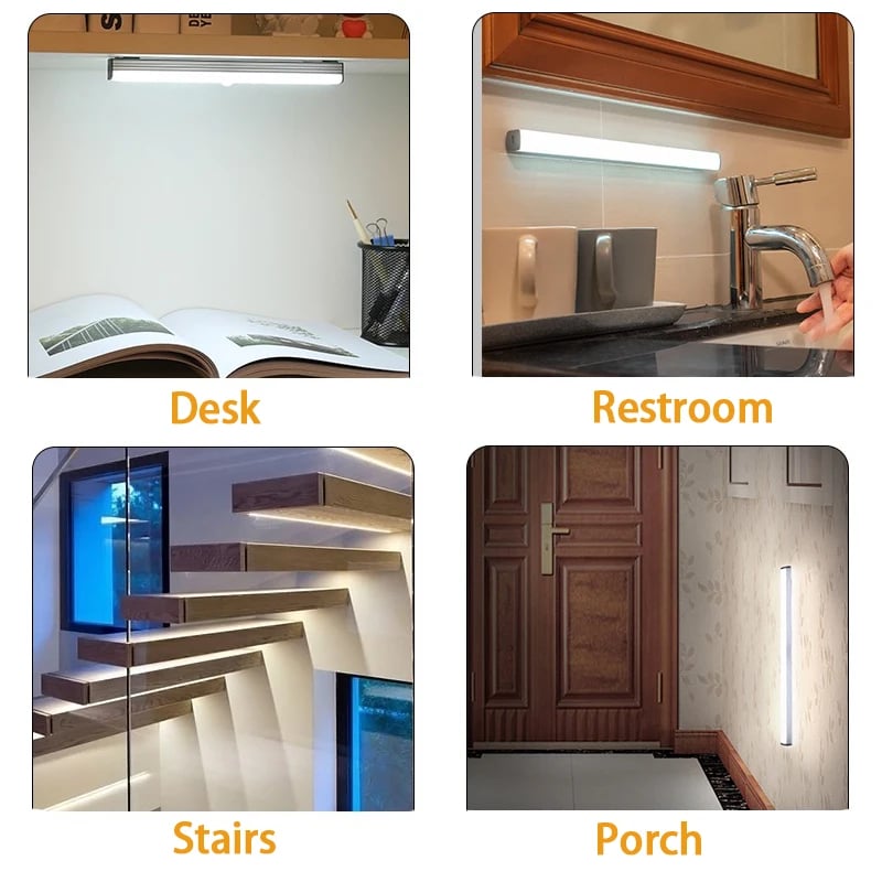 🎁Last Day Sale 49% OFF🔥-💡Punch-free Smart Sensor Magnetic Rechargeable LED Lights