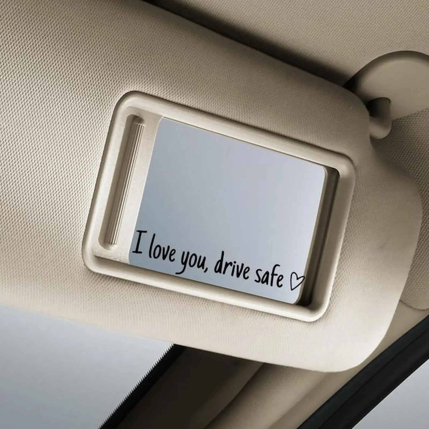I Love You Drive Safe Vinyl Decal Set – Universal Car Rearview Mirror Sticker for Auto Decoration & Safety Reminder