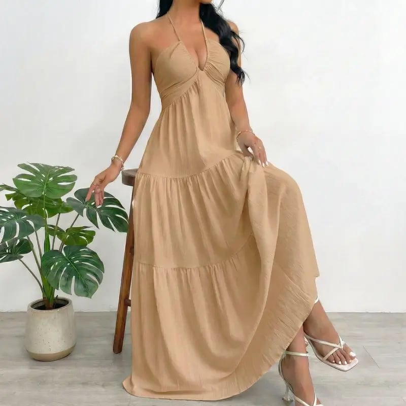Women's Plain Dress, Summer Clothes Women, Casual Basic Loose Fit Sleeveless Dress for Beach Holiday Vacation