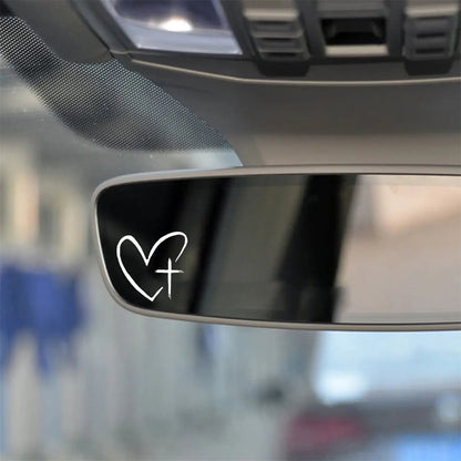 I Love You Drive Safe Vinyl Decal Set – Universal Car Rearview Mirror Sticker for Auto Decoration & Safety Reminder